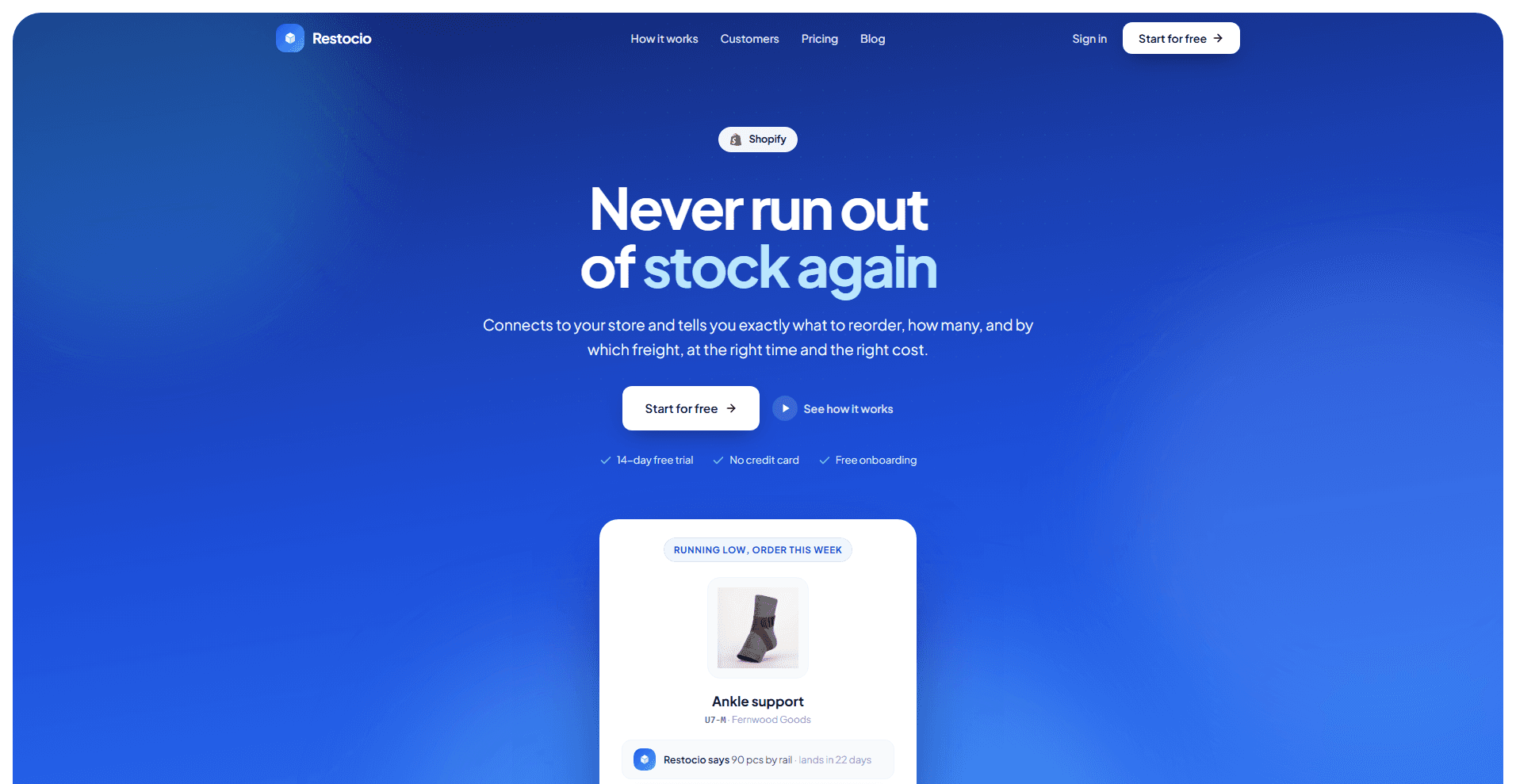 Restocio website